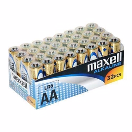Maxell LR6 / AA alkaliske batterier (32 stk)